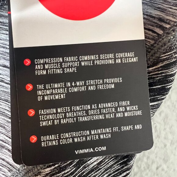 VIMMIA Defy Reversible Leggings Size XS Charcoal Compression NWT - Picture 6 of 9